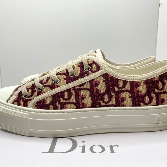 burgundy dior shoes